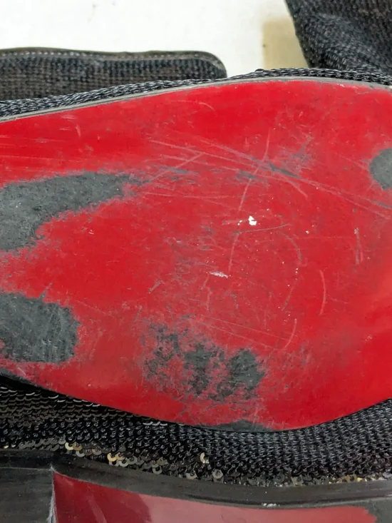 Christian Louboutin Side Zip Boots Black Sequins Men 12 45 - Picture 13 of 13